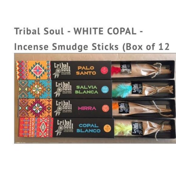 Premium Tribal Soul Incense White Copal  Smudge Stick Box 15 Grams - Picture 2 of 3